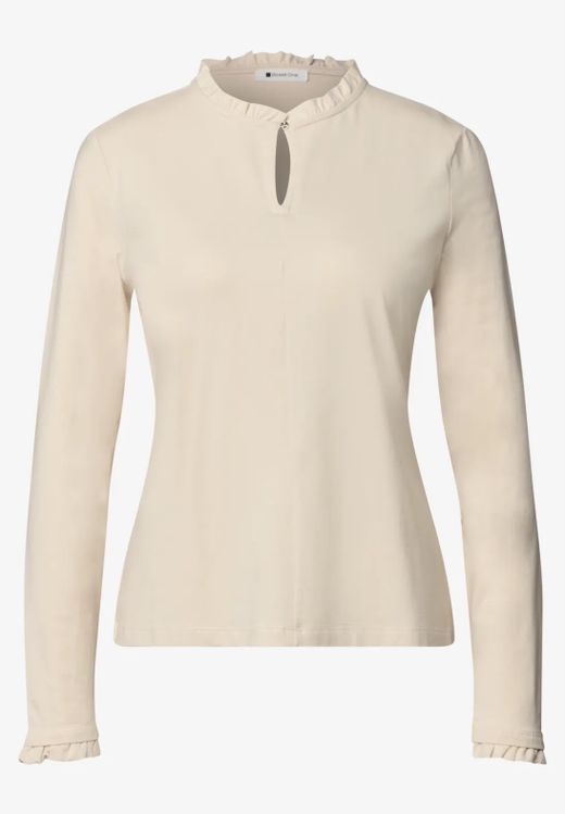 Camiseta m/l con cuello halter Street One Beige