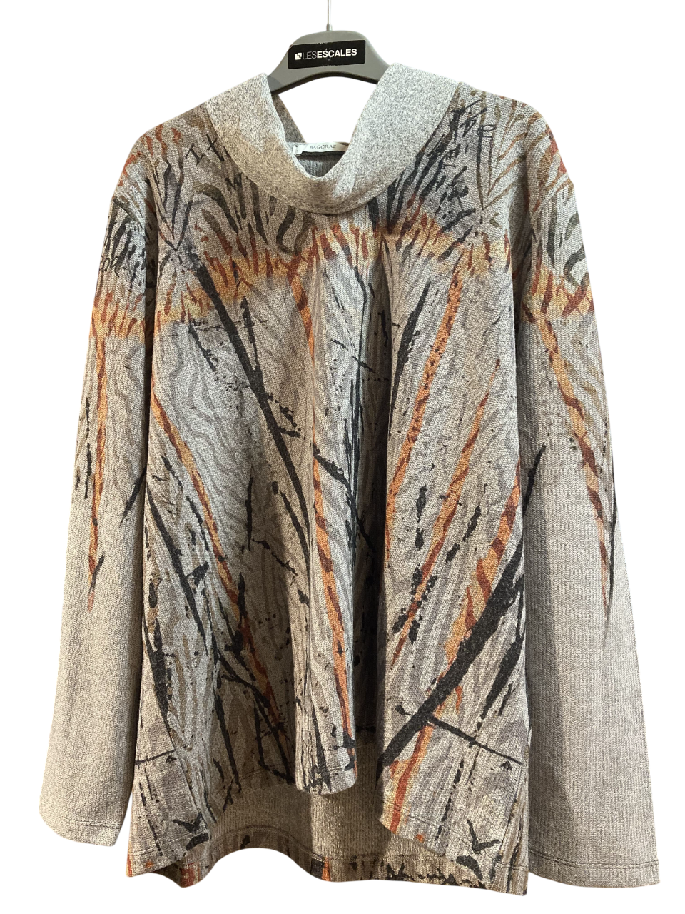 Camiseta m/l con cuello vuelto Bagoraz Grey