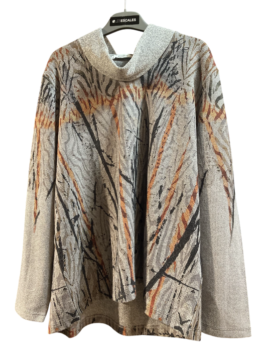 Camiseta m/l con cuello vuelto Bagoraz Grey