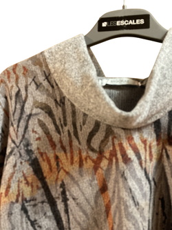 Camiseta m/l con cuello vuelto Bagoraz Grey