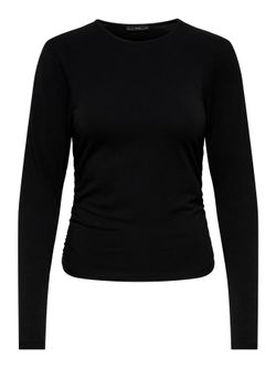 Camiseta m/l con detalle fruncido Only Black