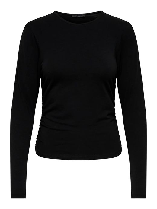 Camiseta m/l con detalle fruncido Only Black