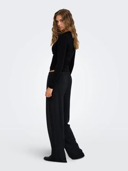Camiseta m/l con detalle fruncido Only Black