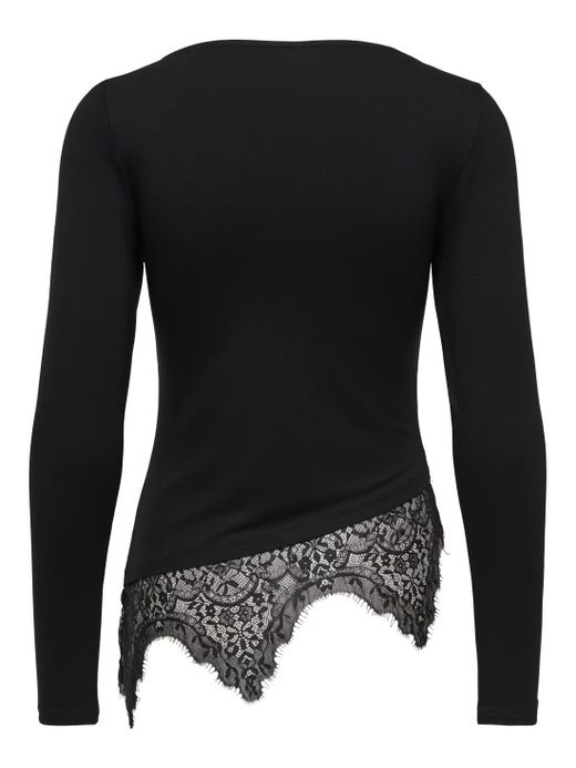 Camiseta m/l con detalle puntilla Only Black