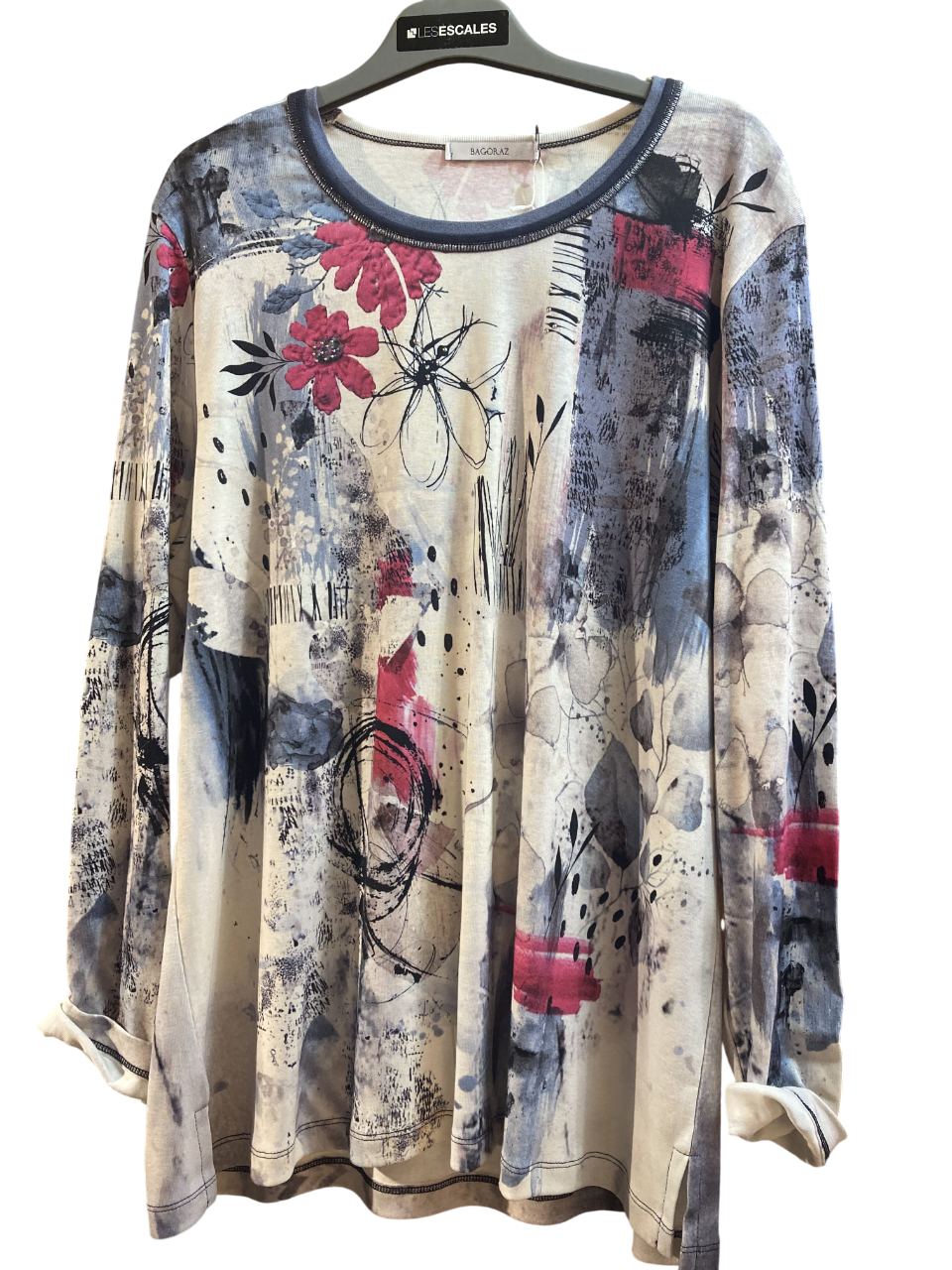 Camiseta m/l con estampado floral multicolor Bagoraz Blue 3