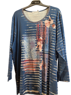 Camiseta m/l con estampado multicolor Bagoraz Blue