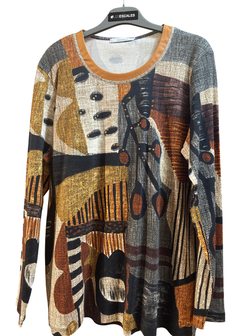 Camiseta m/l con estampado multicolor Bagoraz Golden Brown