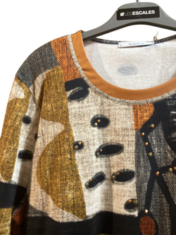 Camiseta m/l con estampado multicolor Bagoraz Golden Brown