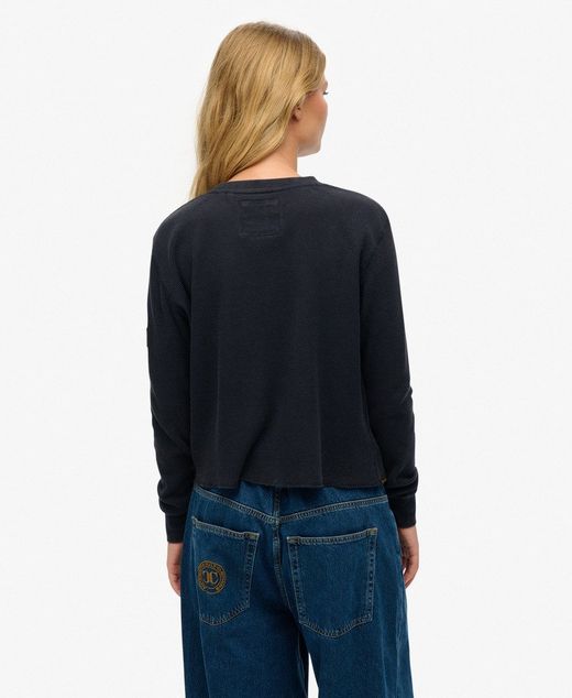 Camiseta m/l con letras Brooklyn Superdry Eclipse Navy