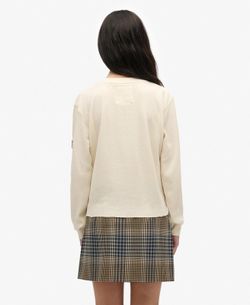 Camiseta m/l con letras New York Superdry Desert Sage