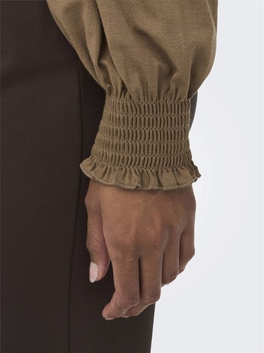 Camiseta m/l con manga abullonada Only Toasted Coconut