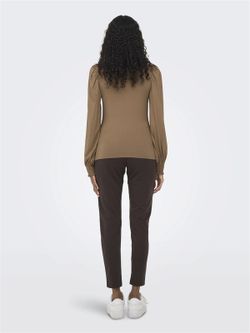 Camiseta m/l con manga abullonada Only Toasted Coconut