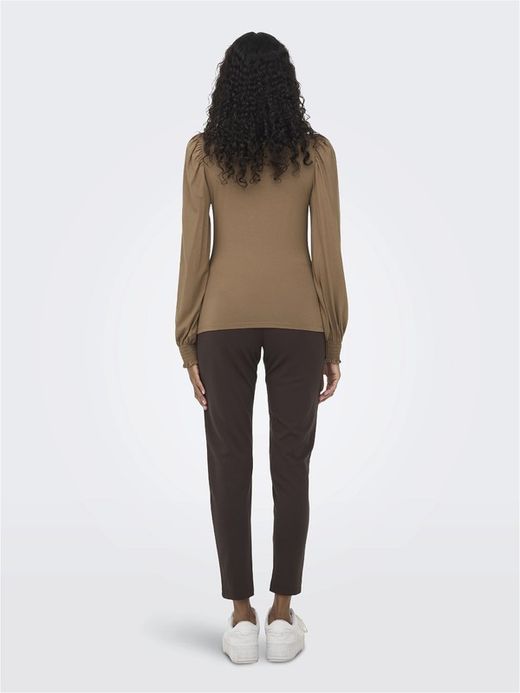 Camiseta m/l con manga abullonada Only Toasted Coconut