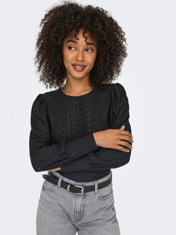 Camiseta m/l con microcalado Only Black