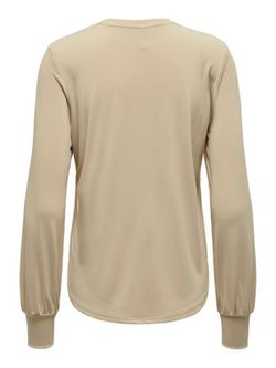 Camiseta m/l con print Love never Only Cream White