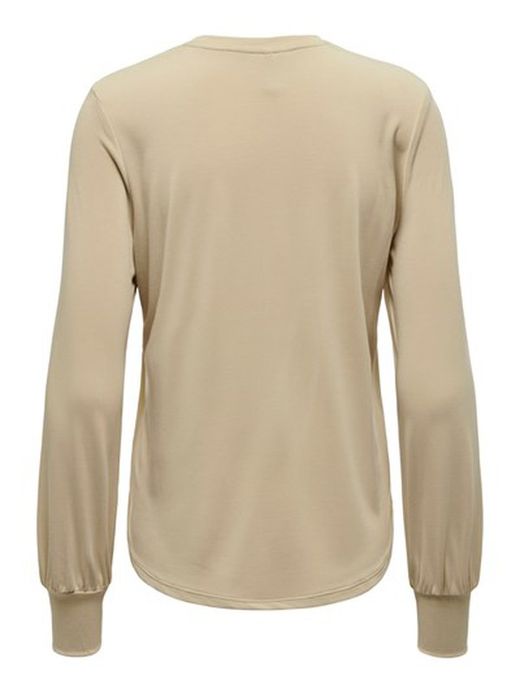 Camiseta m/l con print Love never Only Cream White