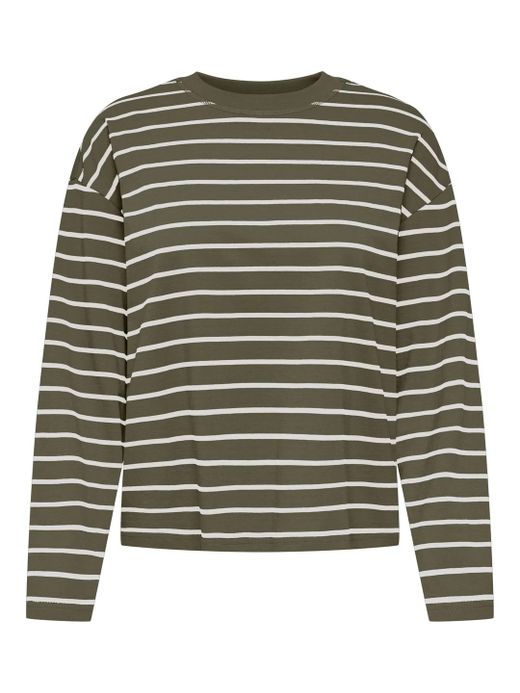 Camiseta m/l con rayas monocolor Only Cardamoon Seed