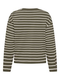 Camiseta m/l con rayas monocolor Only Cardamoon Seed