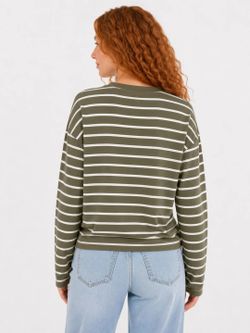 Camiseta m/l con rayas monocolor Only Cardamoon Seed