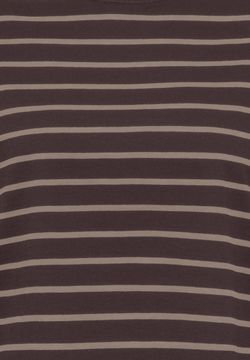 Camiseta m/l con rayas monocolor Only Coffee