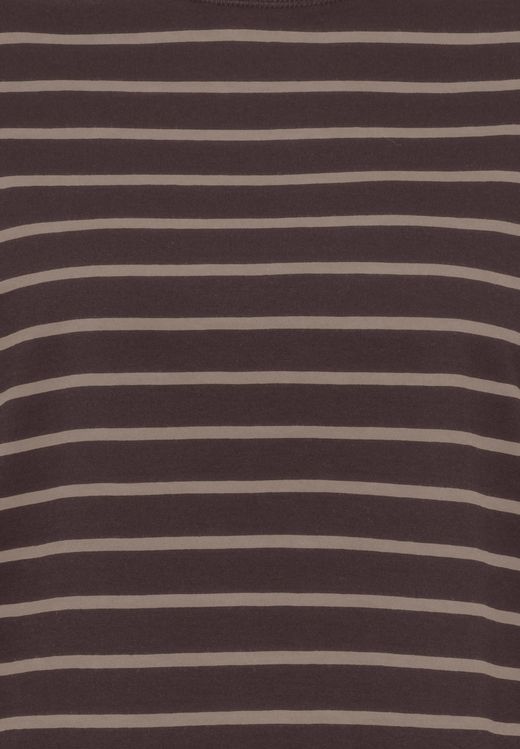Camiseta m/l con rayas monocolor Only Coffee
