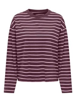 Camiseta m/l con rayas monocolor Only Fir