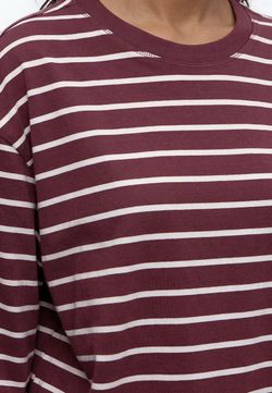 Camiseta m/l con rayas monocolor Only Fir