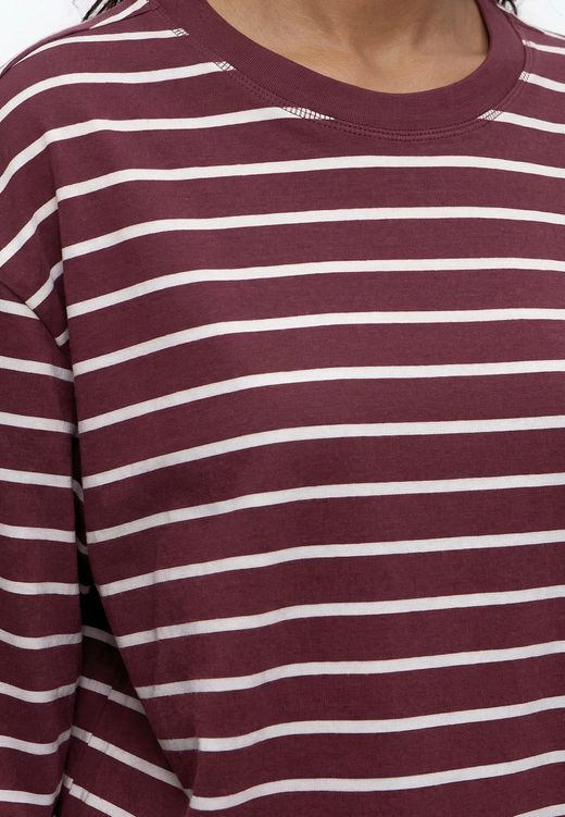 Camiseta m/l con rayas monocolor Only Fir