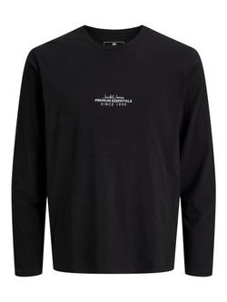 Camiseta m/l de cuello redondo Premium Essentials Jack & Jones Black