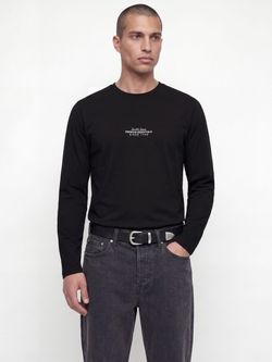 Camiseta m/l de cuello redondo Premium Essentials Jack & Jones Black