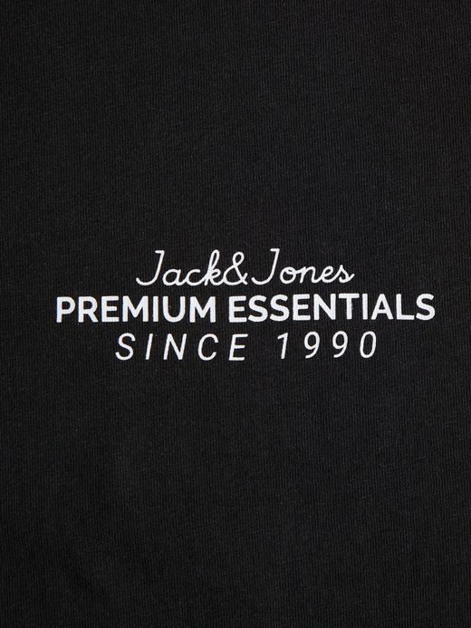 Camiseta m/l de cuello redondo Premium Essentials Jack & Jones Black