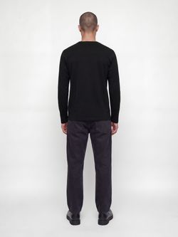 Camiseta m/l de cuello redondo Premium Essentials Jack & Jones Black