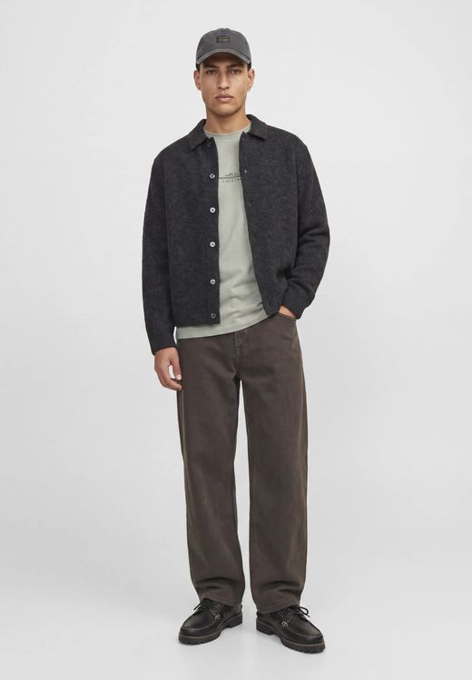 Camiseta m/l de cuello redondo Premium Essentials Jack & Jones Shadow