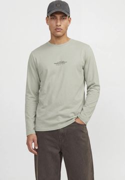 Camiseta m/l de cuello redondo Premium Essentials Jack & Jones Shadow