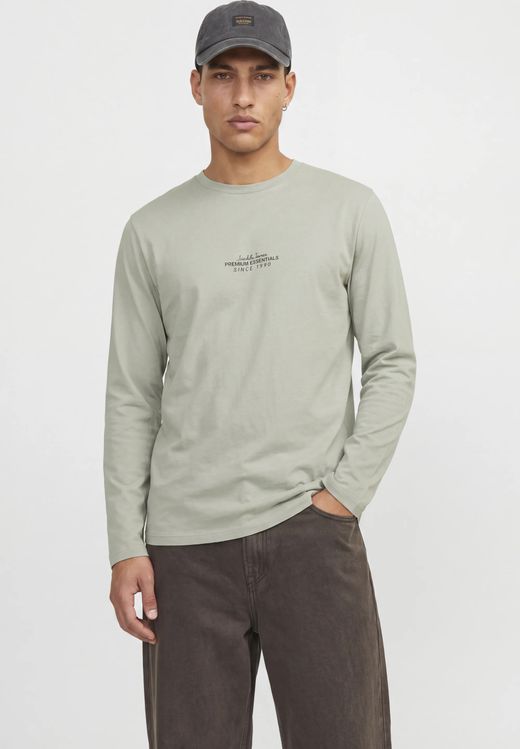 Camiseta m/l de cuello redondo Premium Essentials Jack & Jones Shadow