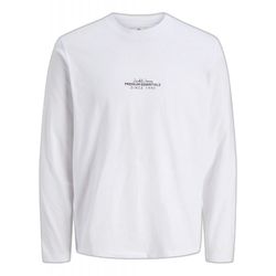 Camiseta m/l de cuello redondo Premium Essentials Jack & Jones White