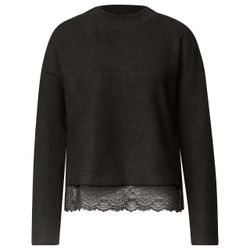 Camiseta m/l de punto con detalle puntilla Street One Coffee