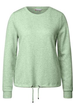 Camiseta m/l de punto granulado Street One Green