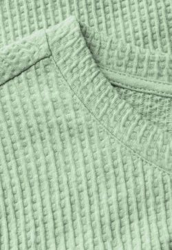 Camiseta m/l de punto granulado Street One Green