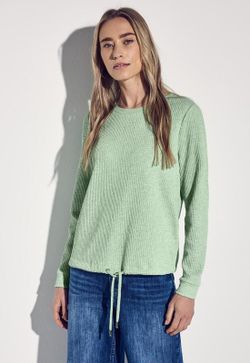 Camiseta m/l de punto granulado Street One Green