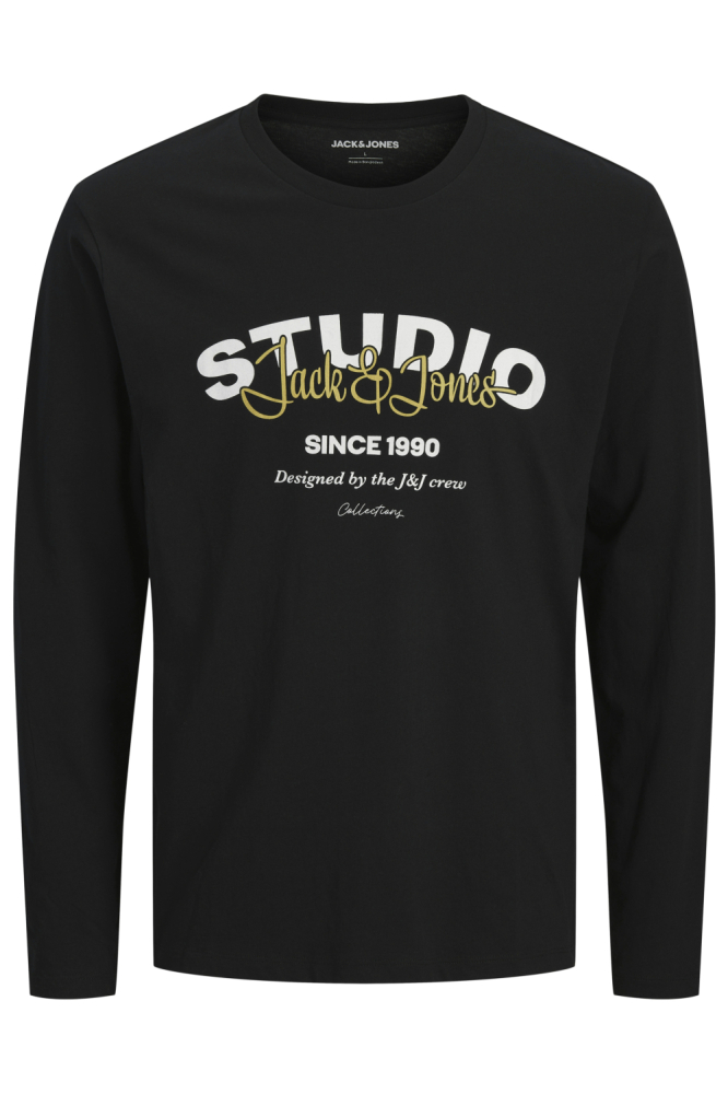 Camiseta m/l J&J Studio Jack & Jones Black 4XL