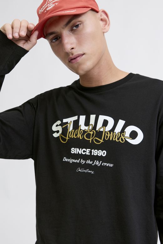 Camiseta m/l J&J Studio Jack & Jones Black