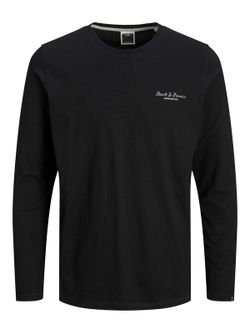 Camiseta m/l lisa con logotipo pequeño Jack & Jones Black