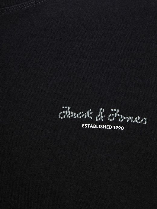 Camiseta m/l lisa con logotipo pequeño Jack & Jones Black