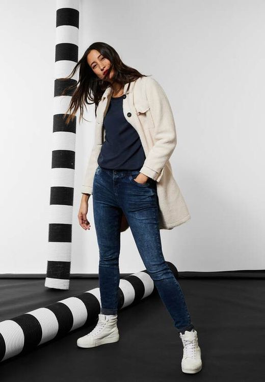 Camiseta m/l lisa con ribete Street One Deep Blue