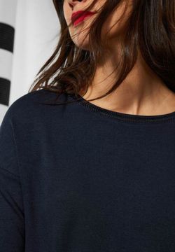 Camiseta m/l lisa con ribete Street One Deep Blue