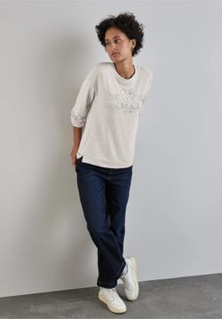 Camiseta m/l "Your story, your choice" Street One Beige