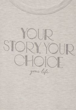 Camiseta m/l "Your story, your choice" Street One Beige