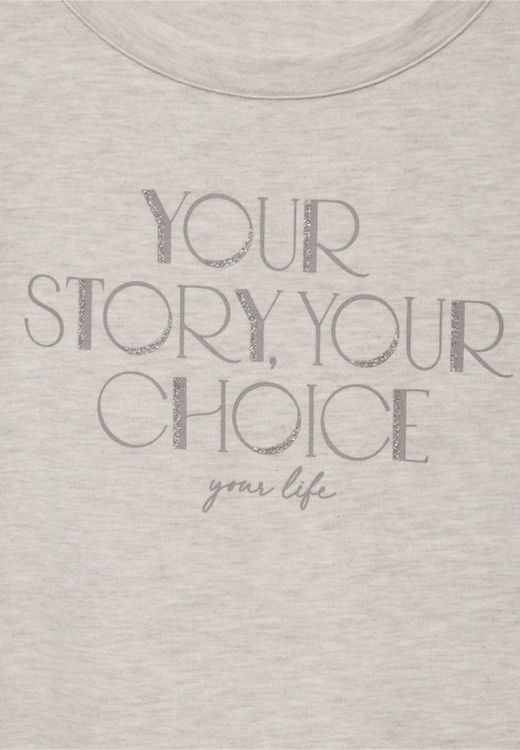 Camiseta m/l "Your story, your choice" Street One Beige