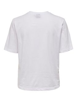 Camiseta oversize con print Mickey Only Bright White